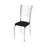 Conjunto 3 Cadeiras cromadas para cozinha Kiara-Corino Preto GAT MAGAZINE - 2