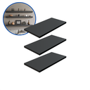 Ver imagem 2 de Kit 3 Prateleira Preta 40X20 + Suporte Flutuante Mdf Organizadora Decoração Cozinha Banheiro Sala
