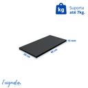 Ver imagem 3 de Kit 3 Prateleira Preta 40X20 + Suporte Flutuante Mdf Organizadora Decoração Cozinha Banheiro Sala
