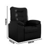 Poltrona para Maquiagem Reclinável Corino Preto Ostra Shop Jm - 3