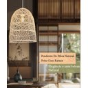 Ver imagem 2 de 2 Pendente Fibra Natural Rattan Rustico Palha Bali Nat72