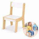 Ver imagem 2 de Banquinho Infantil Encosto MDF Ate 35kg Cadeirinha Escolar Festa Infntil Quarto Menino Crianca Branc