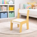 Ver imagem 1 de Banquinho Infantil Encosto MDF Ate 35kg Cadeirinha Escolar Festa Infntil Quarto Menino Crianca Branc