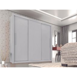 Guarda Roupa Casal 3 Portas de Correr Flex Panamá- Branco - 1