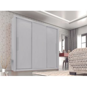 Guarda Roupa Casal 3 Portas de Correr Flex Panamá- Branco