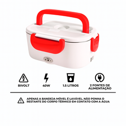 Marmita Elétrica Portátil Bivolt - Vermelho - 6
