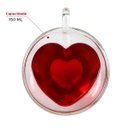 Ver imagem 4 de Xicara Parede Dupla Formato Coração 150ml Kit 2 Peças