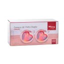 Ver imagem 6 de Xicara Parede Dupla Formato Coração 150ml Kit 2 Peças