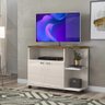 Rack Pequeno para Sala Off White Canela Lisboa Lukaliam - 1
