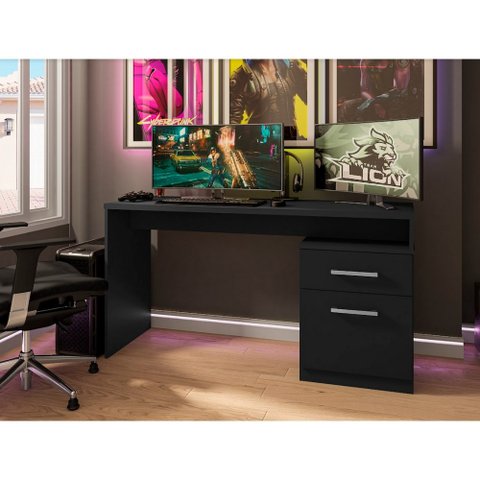 Mesa Gamer Drx-4000 com 1 Gaveta e 1 Porta Moveis Leão