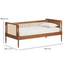 Ver imagem 4 de Cama de Babá Solteiro em Madeira Maciça Cor Nogueira