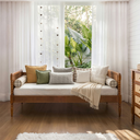 Ver imagem 2 de Cama de Babá Solteiro em Madeira Maciça Cor Nogueira