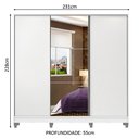 Ver imagem 2 de Guarda Roupa Casal Zurique 3 Portas De Correr Madesa