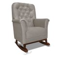 Ver imagem 6 de Poltrona de Amamentação Balanço Madeira e Puff Angelin Suede P02 - D’Rossi