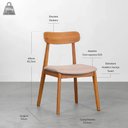 Ver imagem 6 de Conjunto Mesa de Jantar Square Redonda Branca - 88cm + 4 Cadeiras Nord Encosto Madeira Assento PU -