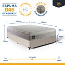 Ver imagem 3 de Cama Box Casal com Colchão de Espuma D45 Strong One Face Bege até 150kg + 2 Trav