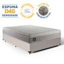 Ver imagem 2 de Cama Box Casal com Colchão de Espuma D45 Strong One Face Bege até 150kg + 2 Trav