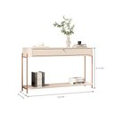 Ver imagem 2 de Aparador de Sala Aparador para Sala Buffet 1 Gaveta - Off White Bronze