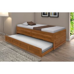 Cama Bicama Quarto Solteiro Bianca com Auxiliar 2 Gavetas - 1