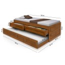 Ver imagem 4 de Cama Bicama Quarto Solteiro Bianca com Auxiliar 2 Gavetas