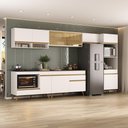 Ver imagem 1 de Armário de Cozinha Modulada Completa 357cm com Balcão para Cooktop Veneza Multimóveis MP2274