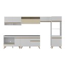 Ver imagem 6 de Armário de Cozinha Modulada Completa 357cm com Balcão para Cooktop Veneza Multimóveis MP2274