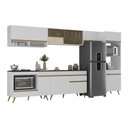 Ver imagem 2 de Armário de Cozinha Modulada Completa 357cm com Balcão para Cooktop Veneza Multimóveis MP2274
