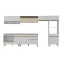 Ver imagem 6 de Armário de Cozinha Modulada Completa 357cm com Balcão para Cooktop Veneza Multimóveis MP2274