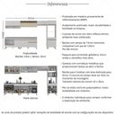 Ver imagem 3 de Armário de Cozinha Modulada Completa 357cm com Balcão para Cooktop Veneza Multimóveis MP2274