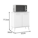 Ver imagem 3 de Conjunto Mavi para Organização 2 Peças – Balcão Multiuso com 2 Portas + 1 Armário Aéreo com 2 Portas