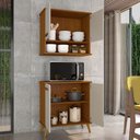 Ver imagem 2 de Conjunto Mavi para Organização 2 Peças – Balcão Multiuso com 2 Portas + 1 Armário Aéreo com 2 Portas