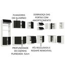 Ver imagem 5 de Armário de Cozinha Planejada de Canto 499cm Branco/Preto Agata Madesa 01