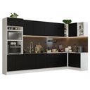Ver imagem 3 de Armário de Cozinha Planejada de Canto 499cm Branco/Preto Agata Madesa 01