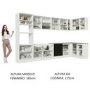 Ver imagem 6 de Armário de Cozinha Planejada de Canto 499cm Branco/Preto Agata Madesa 01