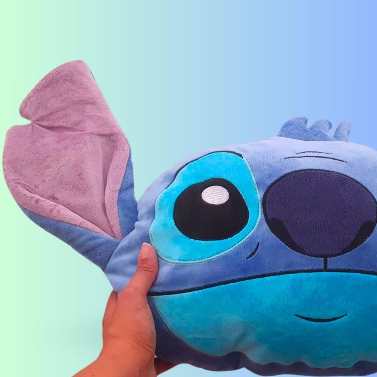 Almofada Grande Veludo 3d Stitch Disney 82cm