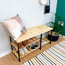 Ver imagem 3 de Sapateira Banco Sarrafeada Style Industrial Natural e Preto