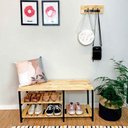 Ver imagem 1 de Sapateira Banco Sarrafeada Style Industrial Natural e Preto