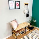 Ver imagem 4 de Sapateira Banco Sarrafeada Style Industrial Natural e Preto