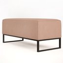 Ver imagem 7 de Puff Decorativo Para Sala de Estar Cléo W01 Base de Ferro 90 cm Linho Rosê - Lyam Decor