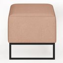 Ver imagem 6 de Puff Decorativo Para Sala de Estar Cléo W01 Base de Ferro 90 cm Linho Rosê - Lyam Decor