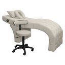 Ver imagem 1 de Maca Extensão de Cílios e Sobrancelhas com Massagem + Cadeira Mocho Corino Bege