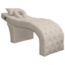 Ver imagem 2 de Maca Extensão de Cílios e Sobrancelhas com Massagem + Cadeira Mocho Corino Bege