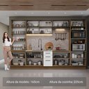 Ver imagem 4 de Armário de Cozinha Completa 340cm Rustic/branco Agata Madesa 01 Rustic/branco