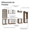 Ver imagem 5 de Armário de Cozinha Completa 340cm Rustic/branco Agata Madesa 01 Rustic/branco