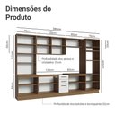 Ver imagem 3 de Armário de Cozinha Completa 340cm Rustic/branco Agata Madesa 01 Rustic/branco