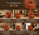 Ver imagem 6 de Poltrona:Organica:Sala Recepção:Confortável Reforçada:Bouclé: Tecido Terra Cota