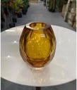 Ver imagem 3 de Vaso de Murano Âmbar Peça de Murano para Decoração 20cm, Peça Decorativa.