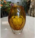 Ver imagem 2 de Vaso de Murano Âmbar Peça de Murano para Decoração 20cm, Peça Decorativa.