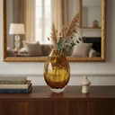 Ver imagem 6 de Vaso de Murano Âmbar Peça de Murano para Decoração 20cm, Peça Decorativa.
