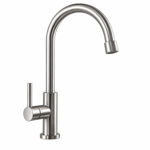 Torneira Premium em Aço Escovado para Banheiros, Lavabos e Cozinha Big Obra